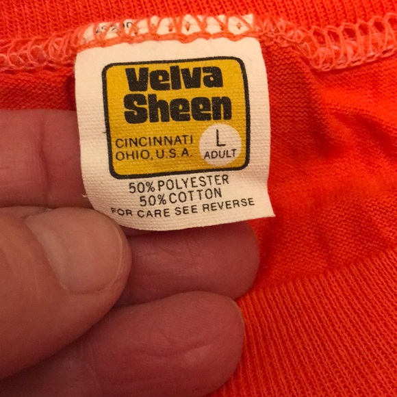 Orange crush T-shirt size large 50/50 cotton - Picture 3 of 3